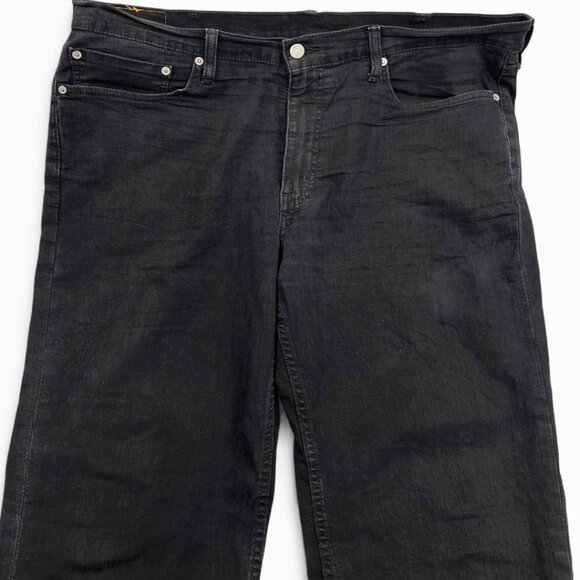 Levi's 514 Men's Straight Leg Black Denim Jeans Mid-Rise Classic Fit 38x32 - Picture 4 of 15
